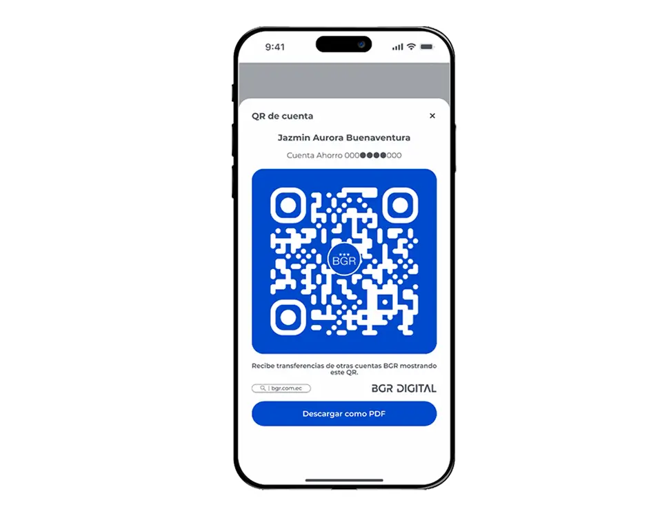 Pantalla con QR para transacciones