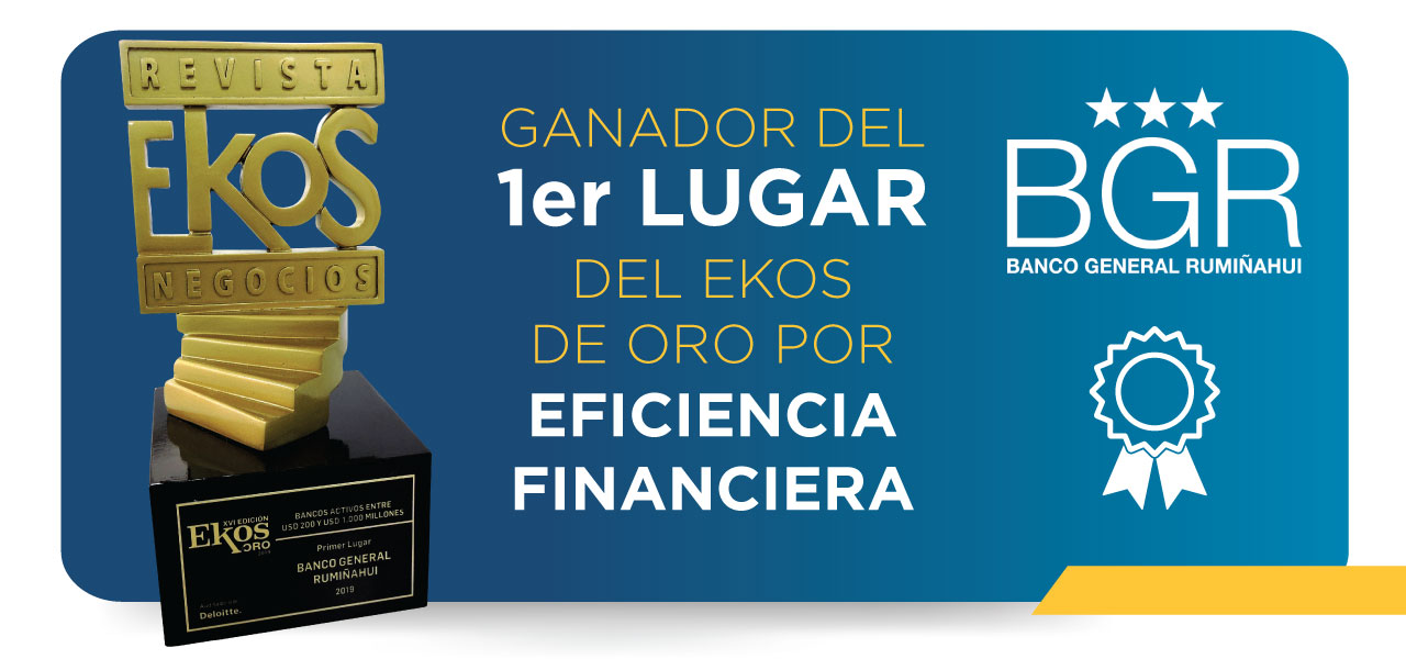 
Durante 16 años, Corporación Ekos ha venido premiando la excelencia empresarial. En esta ocasión, Banco General Rumiñahui (BGR) fue reconocido por su gestión, ante la presencia de varios gerentes y representantes de las empresas más influyentes del país.