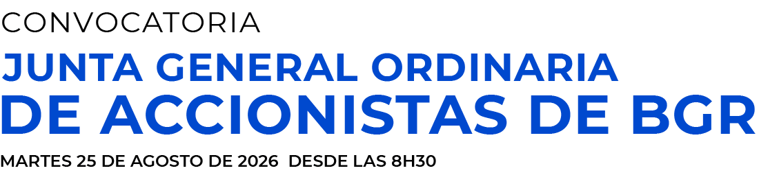 Convocatoria Junta General Ordinaria de Accionistas