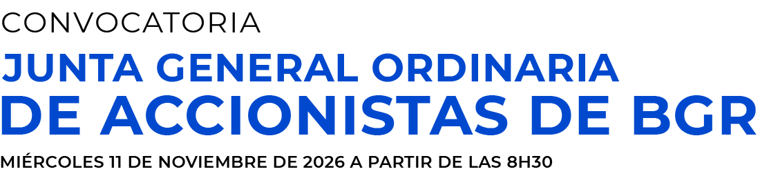 Convocatoria Junta General Ordinaria de Accionistas