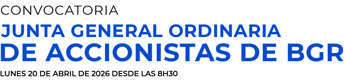 Convocatoria Junta General Ordinaria de Accionistas